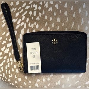 Navy Blue Tory Burch Wristlet
